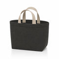 PLANEA Charcoal mini canvas tote on white background