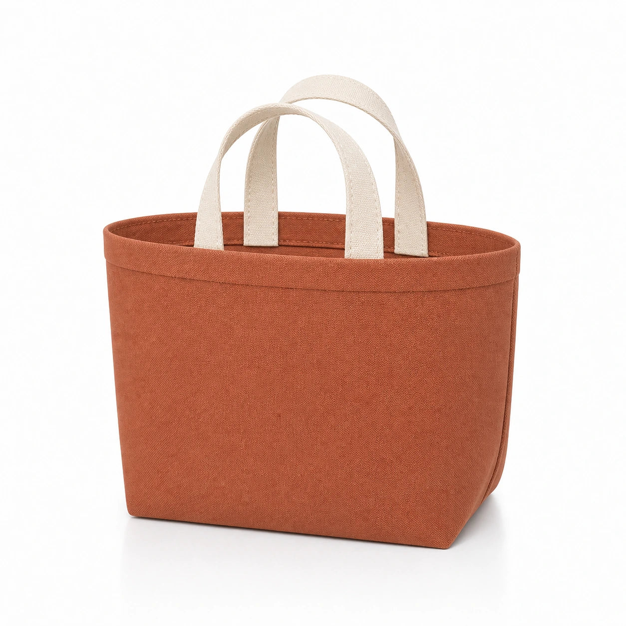 PLANEA Clay mini canvas tote on white background