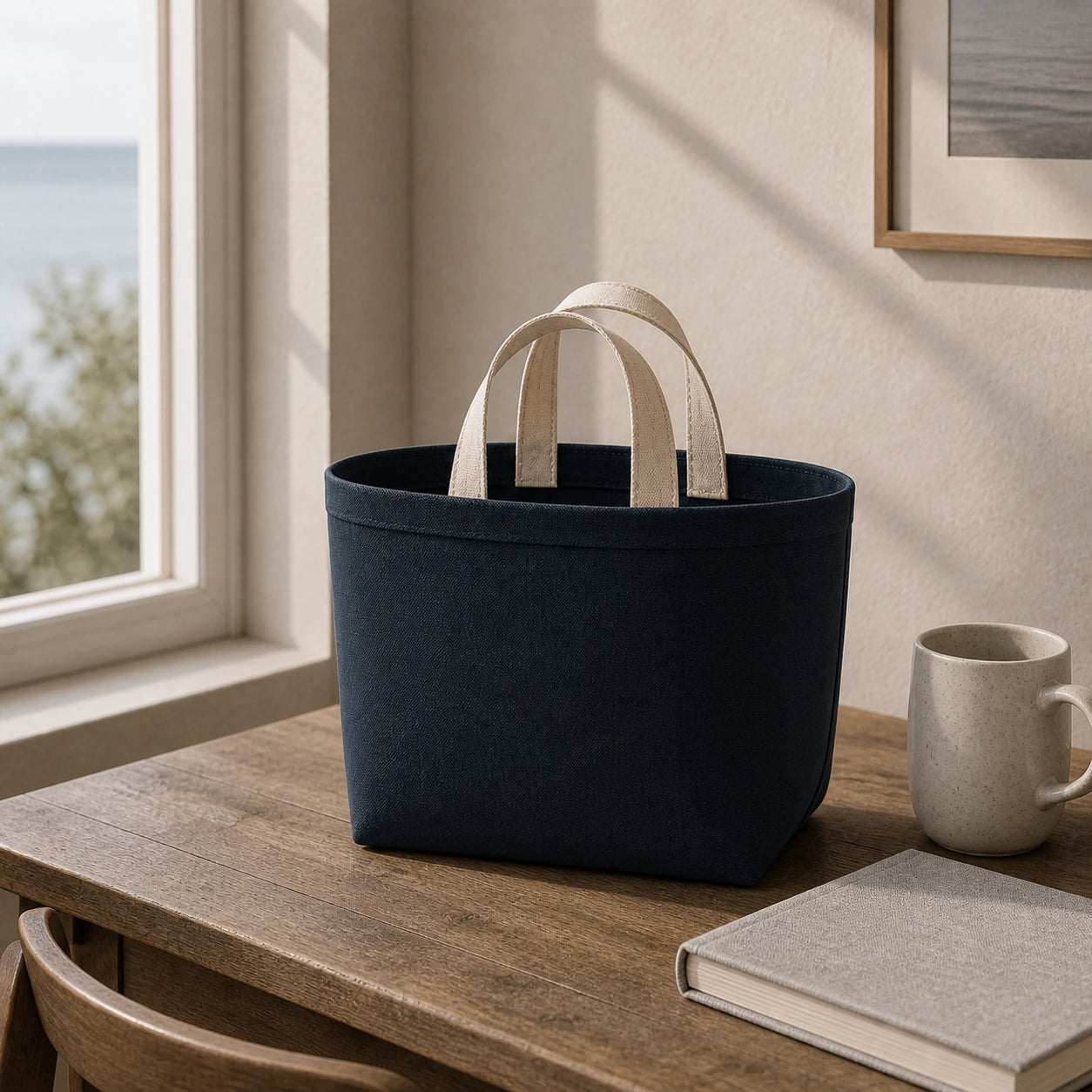 PLANEA Harbor mini canvas tote lifestyle concept visual