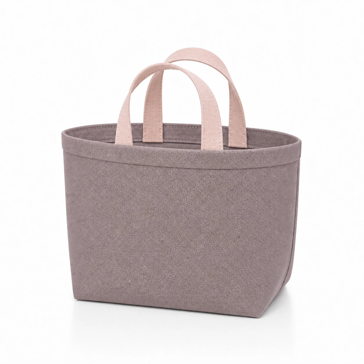 PLANEA Mauve mini canvas tote on white background