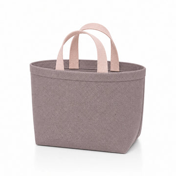 PLANEA Mauve mini canvas tote on white background