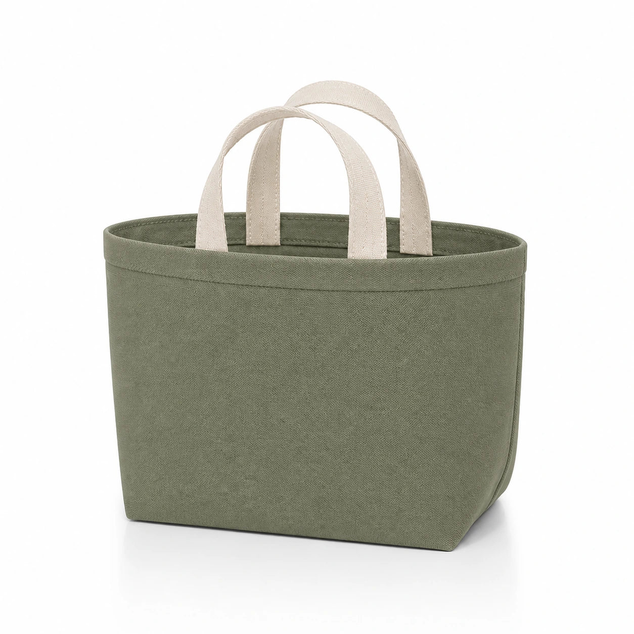 PLANEA Moss mini canvas tote on white background