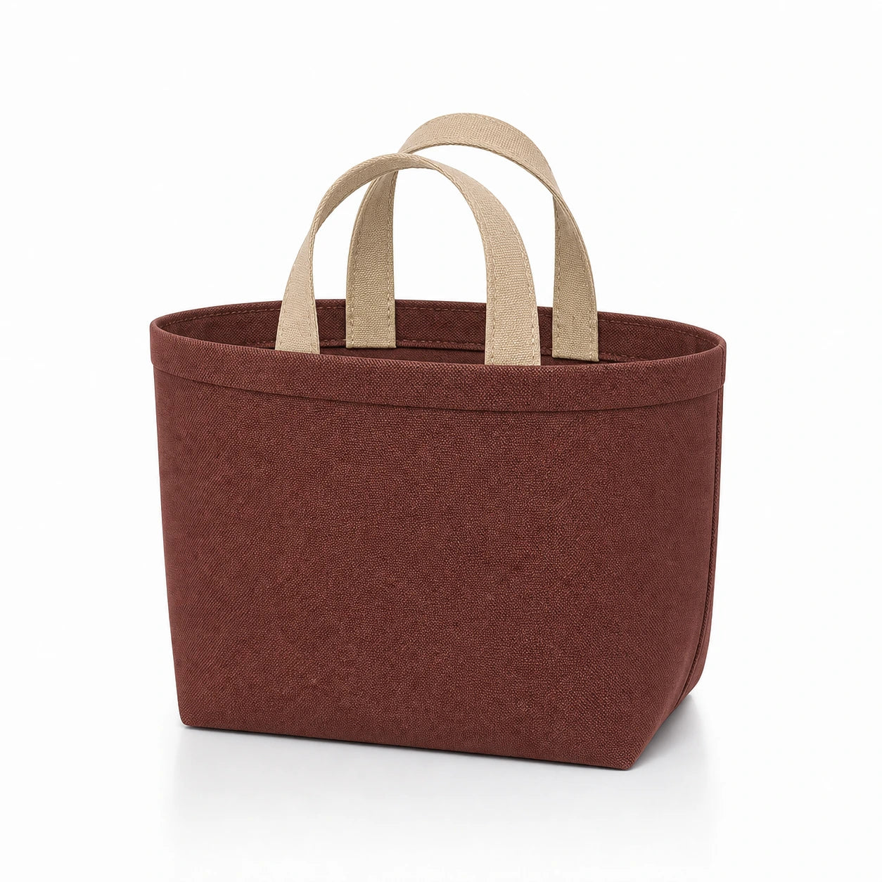 PLANEA Wine mini canvas tote on white background