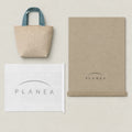 Dune Mini Canvas Tote with the original PLANEA packaging presentation.
