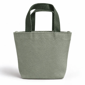 Forest Mini Canvas Tote — front view on a white background.