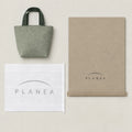 Forest Mini Canvas Tote with the original PLANEA packaging presentation.