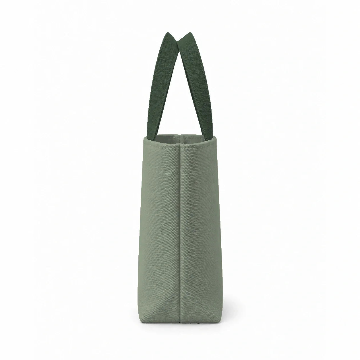 PLANEA Forest mini canvas tote side view on white background