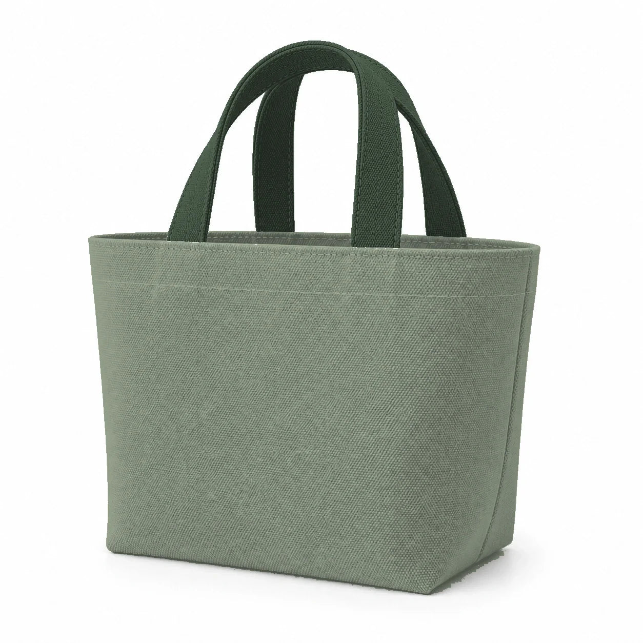 PLANEA Forest mini canvas tote three-quarter view on white background