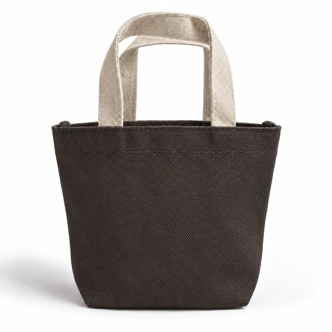 Umber Mini Canvas Tote — front view on a white background.