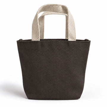 Umber Mini Canvas Tote — front view on a white background.