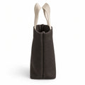 Umber Mini Canvas Tote — side profile on a white background.
