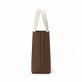 PLANEA Umber mini canvas tote side view on white background