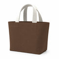 PLANEA Umber mini canvas tote three-quarter view on white background
