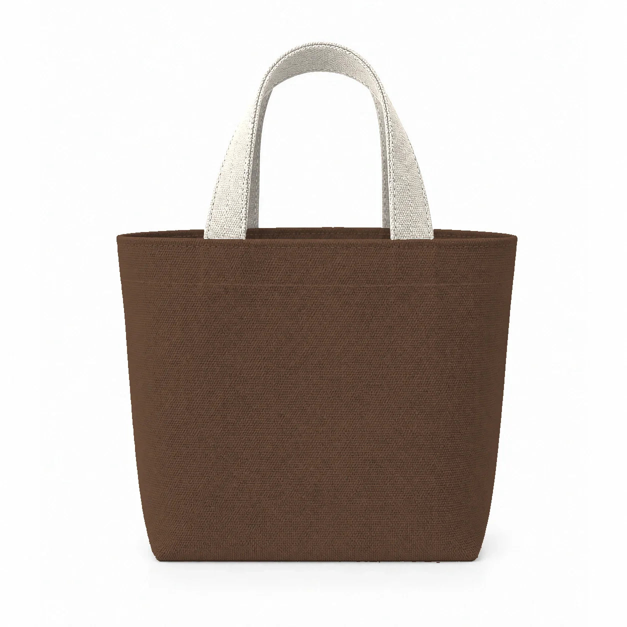 PLANEA Umber mini canvas tote on white background