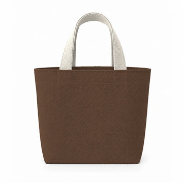 PLANEA Umber mini canvas tote on white background
